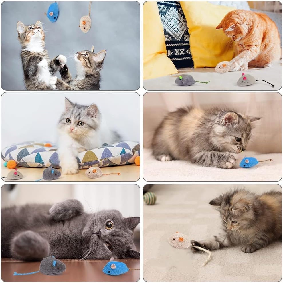 Katzenspielzeug Maus, 9 Stück Plüsch Maus Mit Katzenminze, Interaktives Katzenspielzeug Für Katzen Und Kätzchen, Ideal Für Kleine Rassen