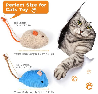 Katzenspielzeug Maus, 9 Stück Plüsch Maus Mit Katzenminze, Interaktives Katzenspielzeug Für Katzen Und Kätzchen, Ideal Für Kleine Rassen