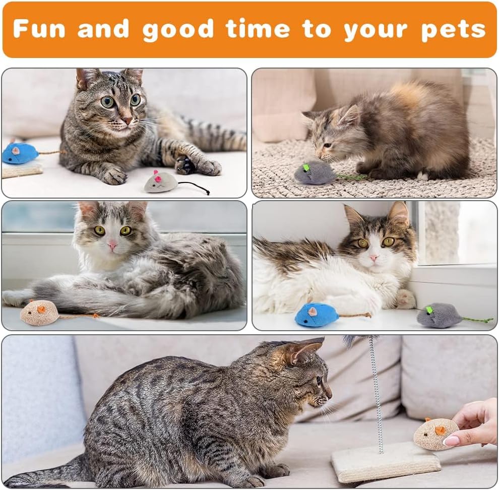 Katzenspielzeug Maus, 9 Stück Plüsch Maus Mit Katzenminze, Interaktives Katzenspielzeug Für Katzen Und Kätzchen, Ideal Für Kleine Rassen