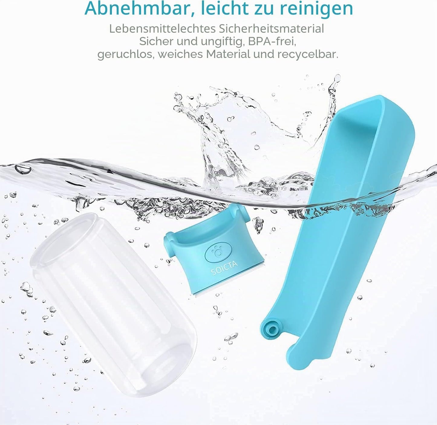 Trinkflasche Hunde Für Unterwegs Zum Gehen 550Ml Oder 350Ml Hundetrinkflasche Für Unterwegs Für Welpen Kleine Mittel Große Trinkflasche Hund Hunde Wasserflaschen to Go(550Ml Blau)