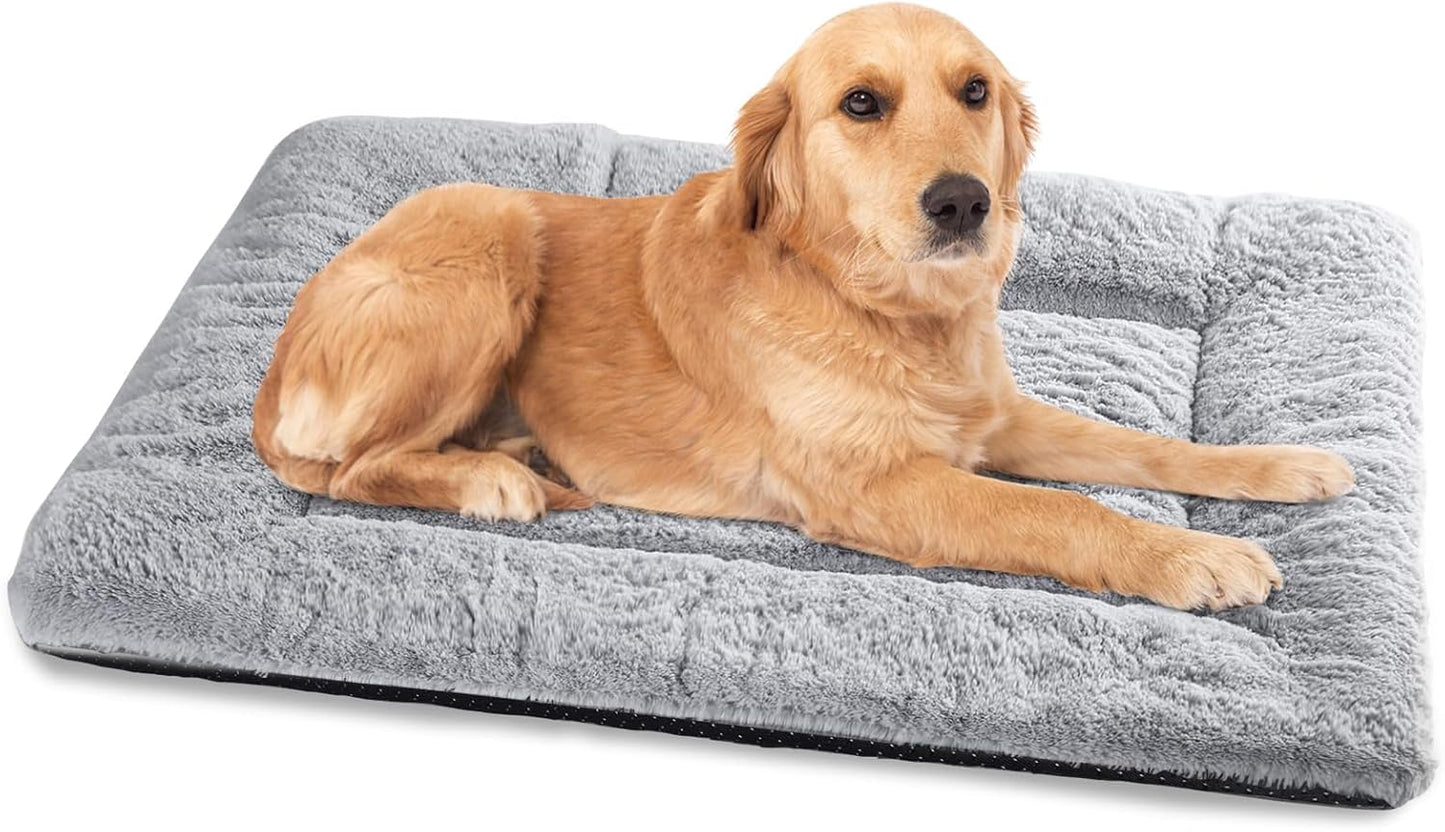 Hundebett Mittelgroße Hunde Waschbar, 90X60 Cm Hundekissen Flauschig Mit Rutschfeste Unterseite, Hundebetten Für Mittelgroße Hunde, Grau
