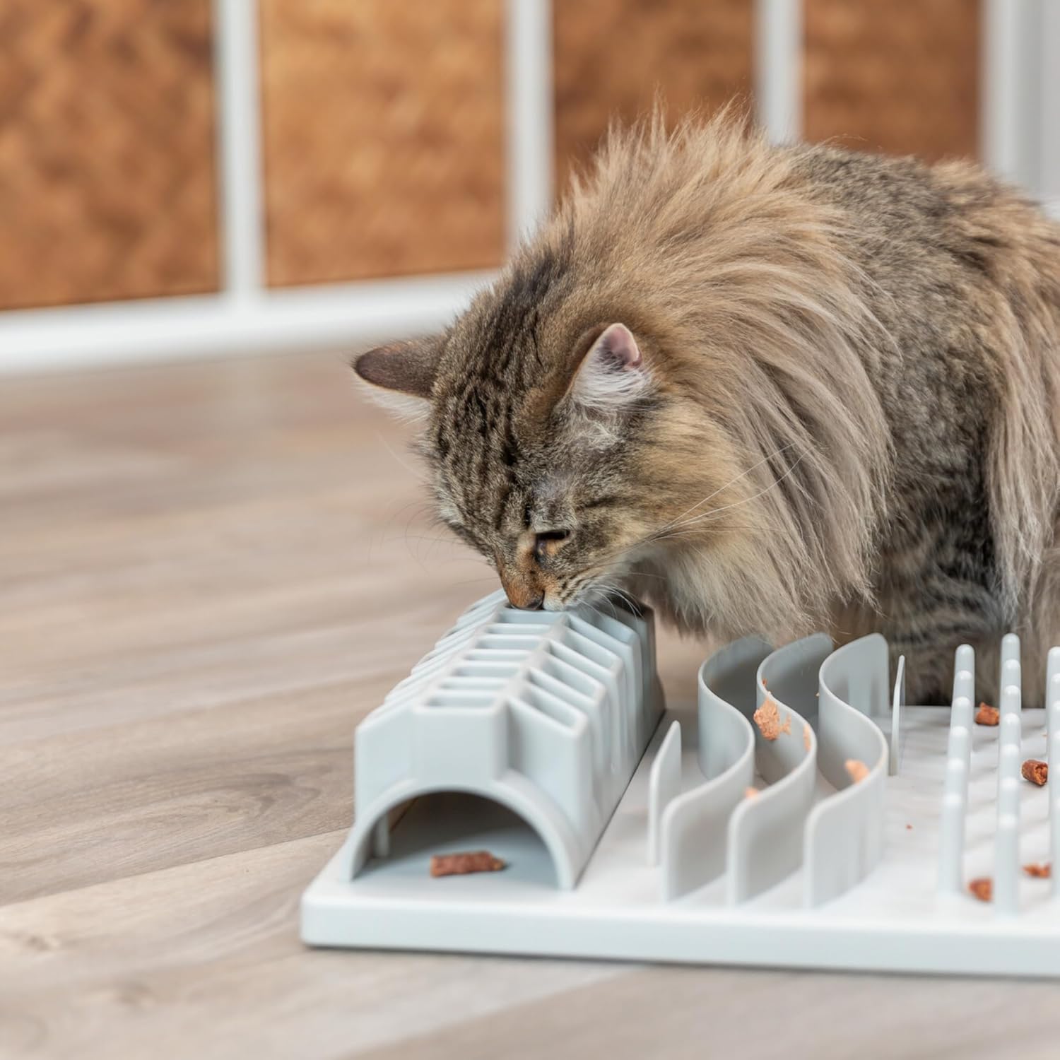 TRIXIE Cat Activity Fun Board – Intelligenzspielzeug Für Katzen Mit 5 Modulen – Fördert Sinne & Natürliche Verhaltensweisen – Inkl. Trainingsanleitung, Spülmaschinenfest – 30 × 40 Cm