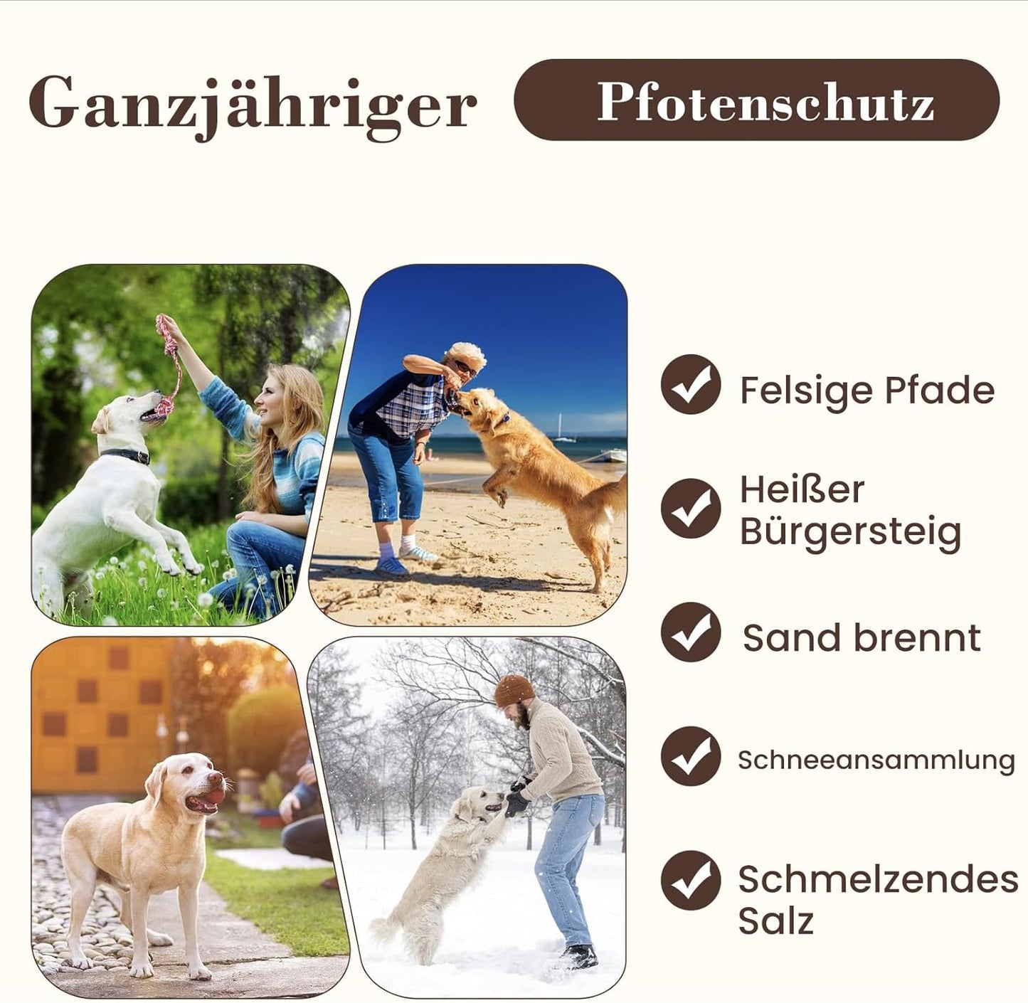 Pfotenbalsam Hund (68G Stick) - Heilt, Repariert Und Regeneriert Trockene, Rissige & Beschädigte Pfoten, Pfotenpflege Pfotenschutz Hund, Hundepfoten Balsam, Hundezubehör, Hunde Geschenke