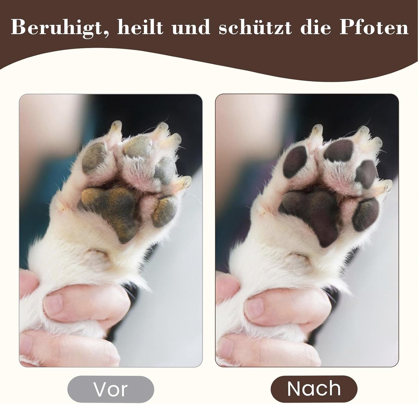 Pfotenbalsam Hund (68G Stick) - Heilt, Repariert Und Regeneriert Trockene, Rissige & Beschädigte Pfoten, Pfotenpflege Pfotenschutz Hund, Hundepfoten Balsam, Hundezubehör, Hunde Geschenke
