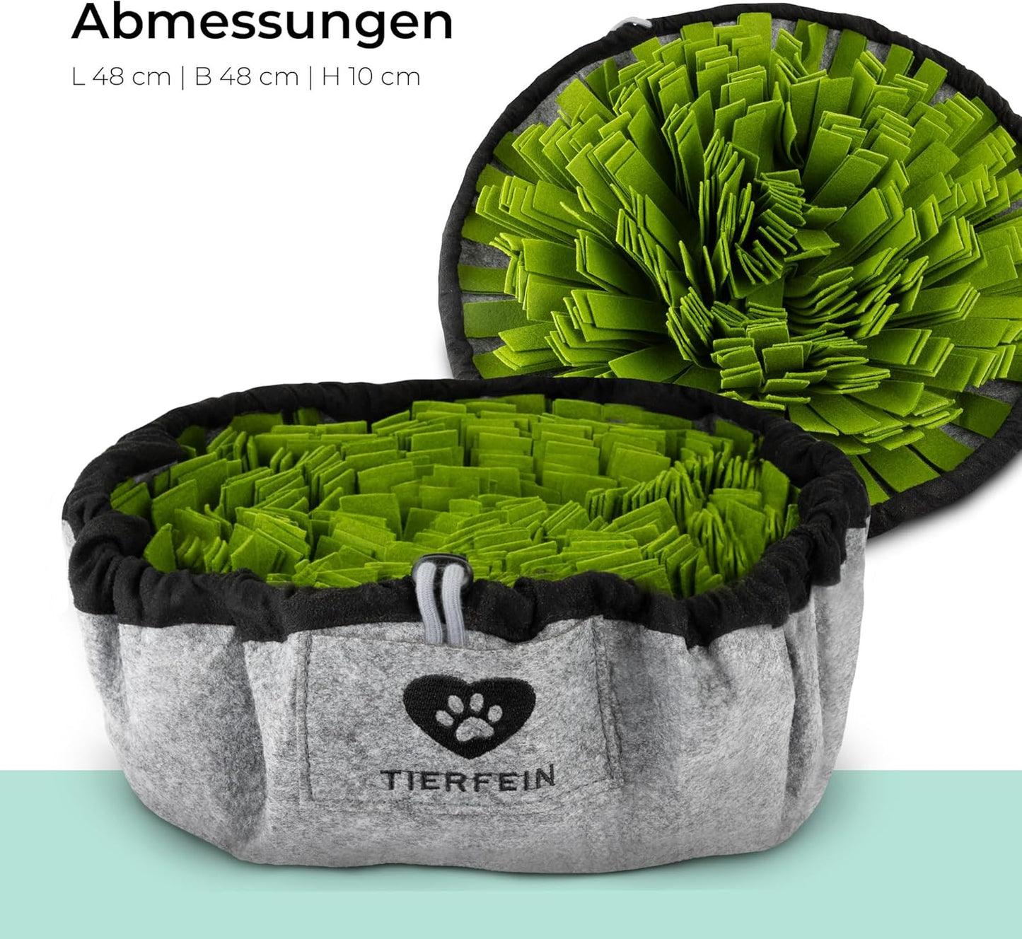 Tierfein Schnüffelteppich Hund – Intelligentes Hundespielzeug Für Kleine & Große Hunde – Waschbar & Größenverstellbar – Welpenspielzeug & Intelligenztraining Für Hunde