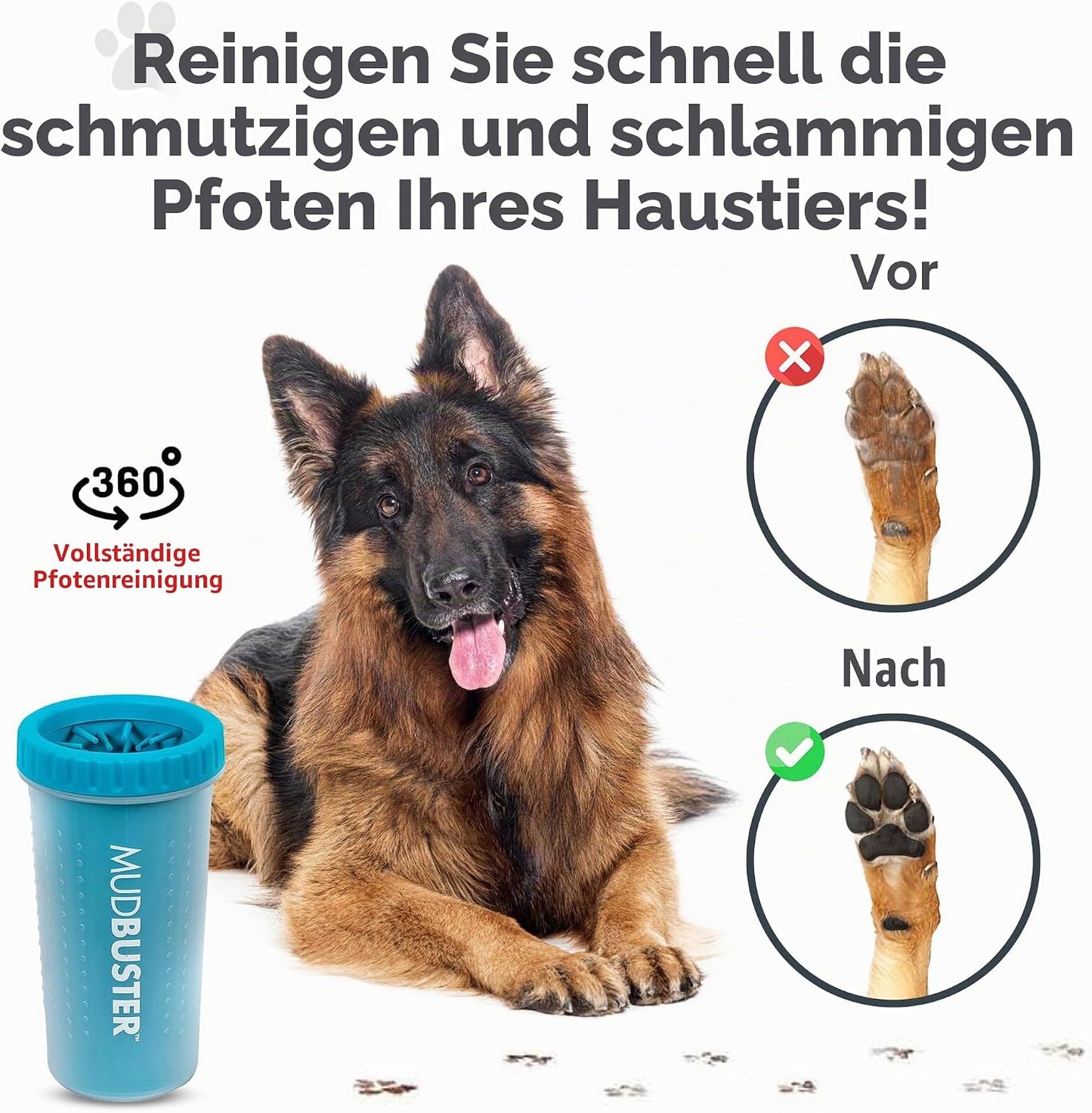 Pfotenreiniger Für Hunde, Haustierbedarf Und Hundezubehör, Einfach Zu Bedienen Und Zu Reinigen, Sauber, Unverzichtbares Hundeprodukt, Größe L, Blau