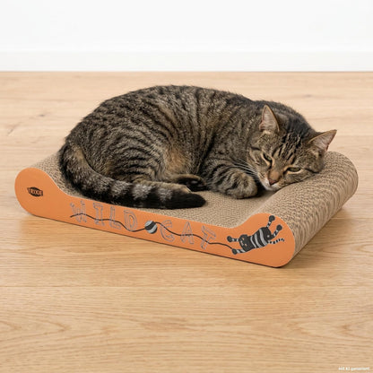 TRIXIE Kratzpappe Wild Cat – Kratzbrett Für Katzen Aus Stabiler Wellpappe Mit Katzenminze - 41 × 24 × 7 Cm - Zur Krallenpflege & Beschäftigung - 48000