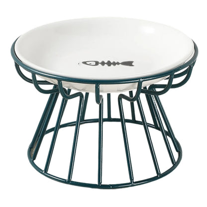 Pet Ceramic Bowl Nordic High Footed Ceramic Cat Food Bowl Snack Can Plate anti Overturning Kitten Puppy Food Water Feeding Bowl