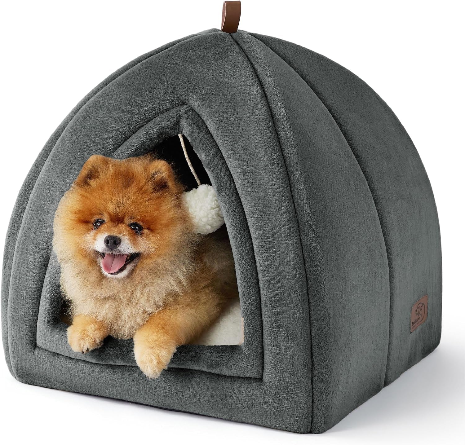 BEDSURE Katzenhöhle Große Katzen Dunkelgrau - Faltbare Katzenbett Mit Waschbaren Kissen, Katzenzelt Für Kätzchen Kleine, Mittelgroße Haustier, Weiches Und Warmes Katzenhaus Für Drinnen, 40X40X40Cm