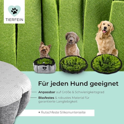 Tierfein Schnüffelteppich Hund – Intelligentes Hundespielzeug Für Kleine & Große Hunde – Waschbar & Größenverstellbar – Welpenspielzeug & Intelligenztraining Für Hunde