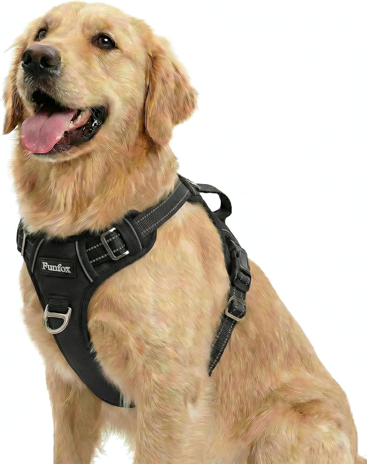 Hundegeschirr Mittelgroße Hunde, anti Zug Brustgeschirr Verstellbares Geschirr Hund Mit Griff Reflektorstreifen, No Pull Geschirr Hund Für Kleine Mittlere Grosse Dog Harness Schwarz L