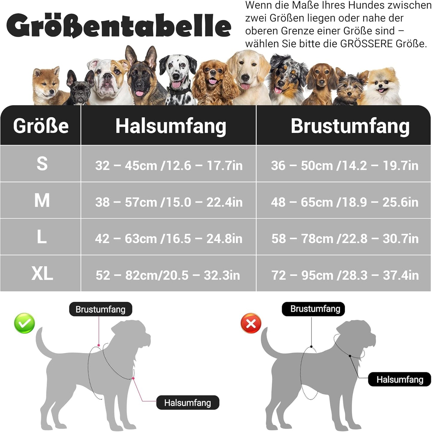 Hundegeschirr Mittelgroße Hunde, anti Zug Brustgeschirr Verstellbares Geschirr Hund Mit Griff Reflektorstreifen, No Pull Geschirr Hund Für Kleine Mittlere Grosse Dog Harness Schwarz L