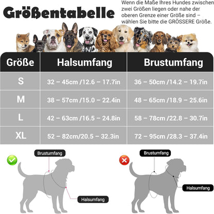 Hundegeschirr Mittelgroße Hunde, anti Zug Brustgeschirr Verstellbares Geschirr Hund Mit Griff Reflektorstreifen, No Pull Geschirr Hund Für Kleine Mittlere Grosse Dog Harness Schwarz L