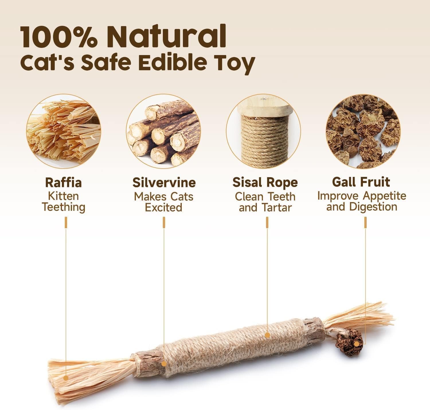 Katzenminze Sticks, 3 Stück Katzen Kauhölzer Sticks Für Katzen Zahnpflege & Gegen Mundgeruch Natürlich Sicher Katzensticks Kausticks