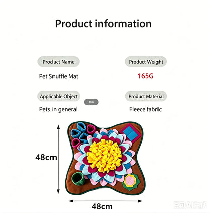 Pet Sniffing Training Mat Dogs Cats Educational Stress Relief Bite Resistant Slow Food Mat Pets Eco-Friendly Training Blanket