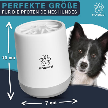 Pfotenreiniger Für Hunde [Größe S&L ] - Sanfter Hundepfoten Reiniger Für Große/Kleine Hunde - Angenehm Weich & Effektiv [Inkl. Saugstarkem Mikrofaser-Handtuch] - Größe S