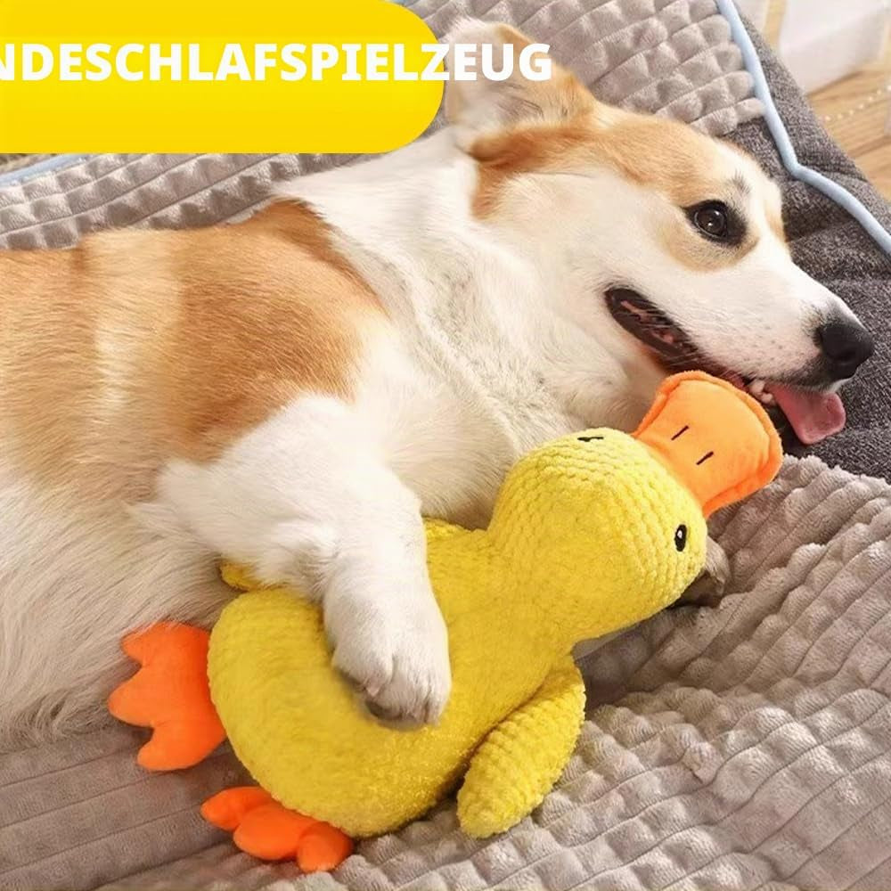 Hundespielzeug Aus Plüsch Für Kleine Hunde, Enten-Quietsch-Hundespielzeug, Weiches Welpenspielzeug Für Kleine Bis Mittelgroße Hunde - 25 Cm