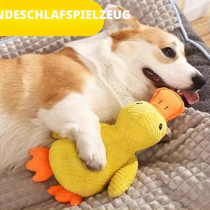 Hundespielzeug Aus Plüsch Für Kleine Hunde, Enten-Quietsch-Hundespielzeug, Weiches Welpenspielzeug Für Kleine Bis Mittelgroße Hunde - 25 Cm