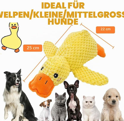 Hundespielzeug Aus Plüsch Für Kleine Hunde, Enten-Quietsch-Hundespielzeug, Weiches Welpenspielzeug Für Kleine Bis Mittelgroße Hunde - 25 Cm
