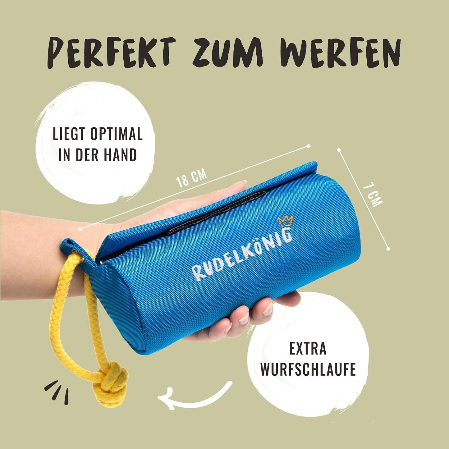 Rudelkönig Futterbeutel Für Hunde - Apportierbeutel Für Hundetraining - Robuster Futterdummy Für Leckerlies - Dummy Hund