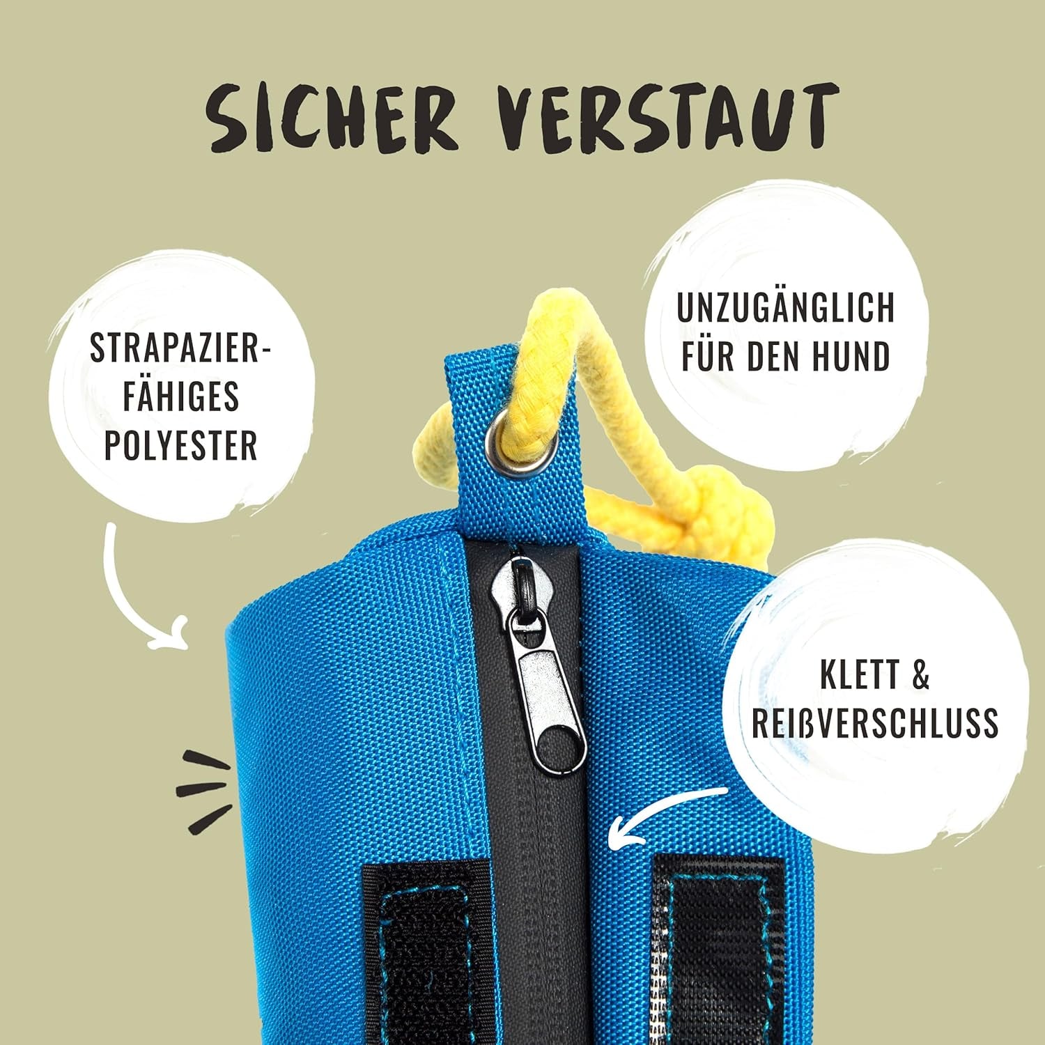 Rudelkönig Futterbeutel Für Hunde - Apportierbeutel Für Hundetraining - Robuster Futterdummy Für Leckerlies - Dummy Hund