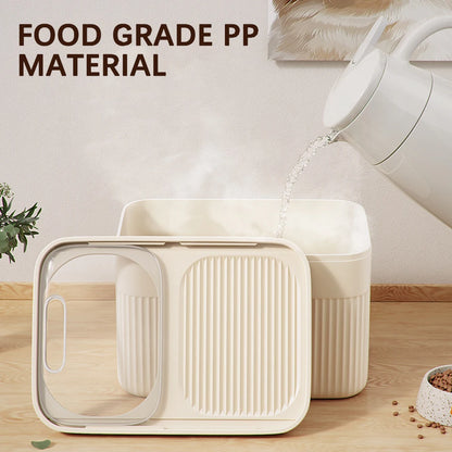 Dog Food Storage Container 5/10/15L Large Capacity Transparent Pet Food Bucket Box Moisture Proof Dog Cat Dry Food Bin
