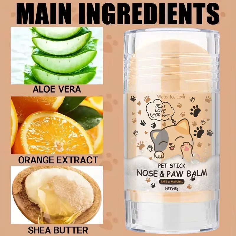 45G Dog Nose and Paw Balm Dog Paw Cream Cats Dogs Paw Protector Cream Pet Feet Moisturizer Pet Crack Feet Repair Pet Accessories - noblepetsdeluxe