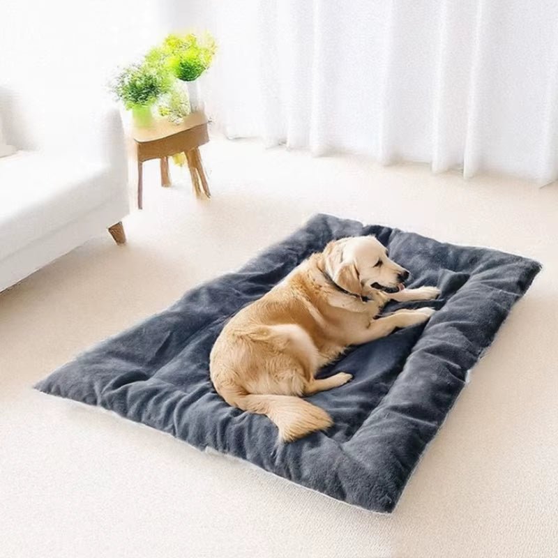 Extra Large Plush Dog Bed Sofa Thickened Super Soft Polyester Pet Mat Dog Crate Mat Bed for Small Medium Large Dog Bed - noblepetsdeluxe